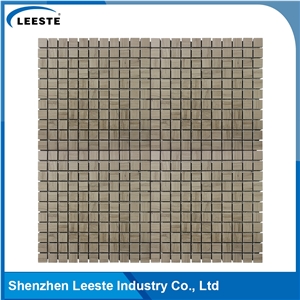 Athens Grey Marble Honed 1" Square Mosaic Tiles