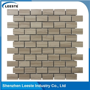 Athens Grey Marble Honed 1"X2" Brick Mosaic Tiles