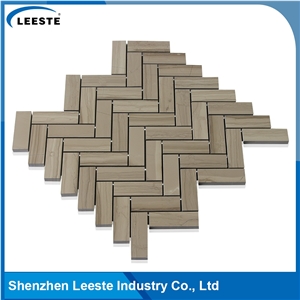 Athens Grey Marble Honed 1"X3" Herringbone Mosaic Tiles