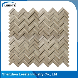 Athens Grey Marble Honed 1"X3" Herringbone Mosaic Tiles