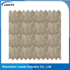 Athens Grey Marble Honed 1"X3" Herringbone Mosaic Tiles