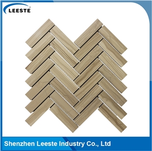 Athens Grey Marble Honed 1"X4" Herringbone Mosaic Tiles