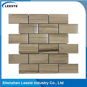 Athens Grey Marble Honed 2"X4" Brick Mosaic Tiles