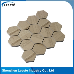 Athens Grey Marble Honed 3" Hexagon Mosaic Tiles