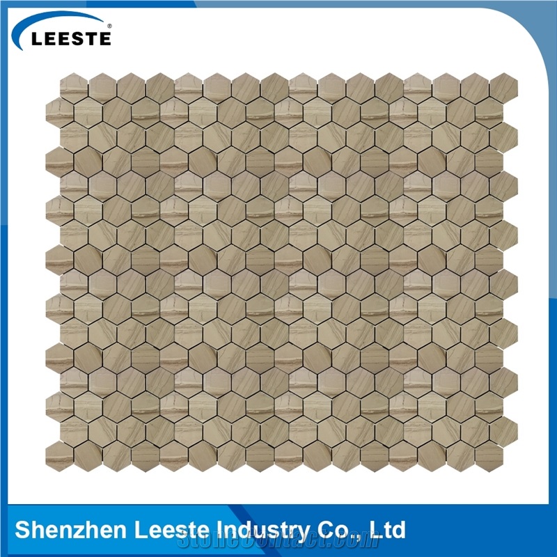 Athens Grey Marble Honed 3" Hexagon Mosaic Tiles