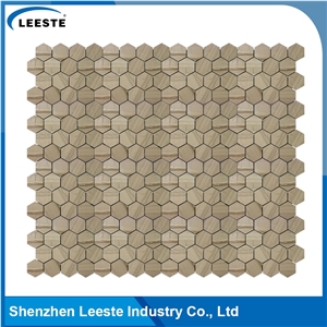Athens Grey Marble Honed 3" Hexagon Mosaic Tiles
