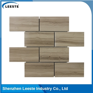 Athens Grey Marble Honed 3"X6" Brick Mosaic Tiles