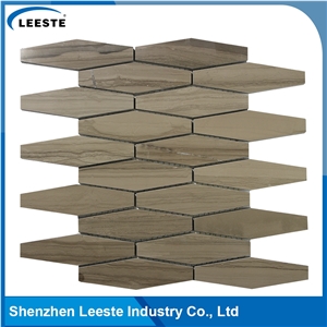 Athens Grey Marble Honed Elongated Hexagon Mosaic Tiles