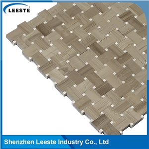 Athens Grey Marble Honed Zero Grout Joint Basketwave Mosaic Tiles