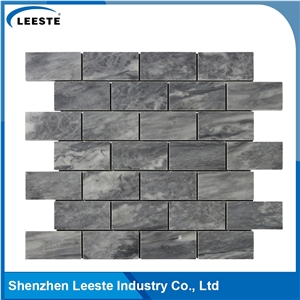 Bardiglio Marble Honed 1-1/2"X3" Brick Mosaic Tiles