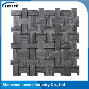 Bardiglio Marble Honed 1"X2" Basketwave Mosaic Tiles