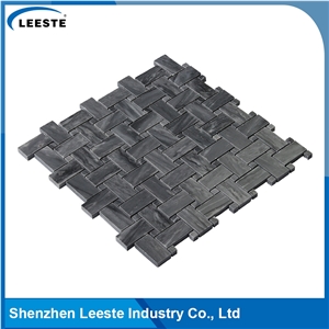 Bardiglio Marble Honed 1"X2" Basketwave Mosaic Tiles