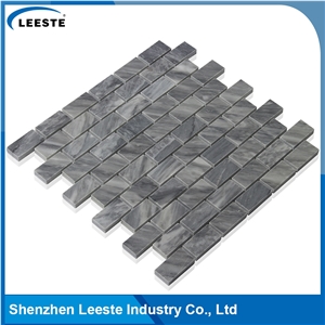 Bardiglio Marble Honed 1"X2" Brick Mosaic Tiles
