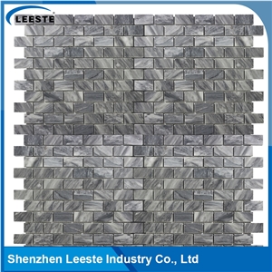 Bardiglio Marble Honed 1"X2" Brick Mosaic Tiles