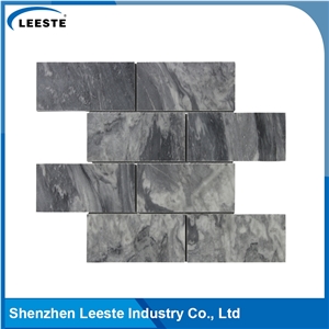 Bardiglio Marble Honed 3"X6" Brick Mosaic Tiles