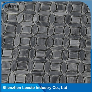 Bardiglio Marble Honed Lily Mosaic Tiles