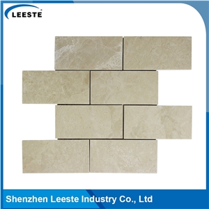 Bottiicno Marble Polished Brick 3"X6"Mm Marble Mosaic Tiles