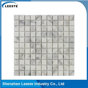 Calacatta Gold Italian Marble Polished Square Design Mosaic Tiles