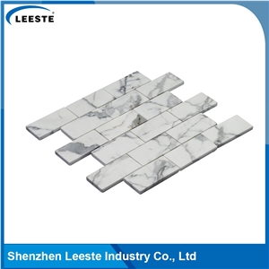 Calacatta White Italian Marble Polished Brick Marble Mosaic Tiles