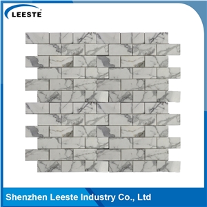 Calacatta White Italian Marble Polished Brick Marble Mosaic Tiles