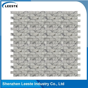 Calacatta White Italian Marble Polished Brick Marble Mosaic Tiles