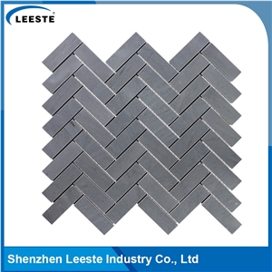 Chinese Bardigilio Marble Polished Herringbone Marble Mosaic Tiles