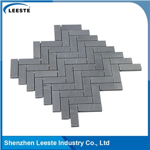 Chinese Bardigilio Marble Polished Herringbone Marble Mosaic Tiles