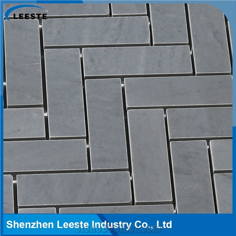 Chinese Bardigilio Marble Polished Herringbone Marble Mosaic Tiles