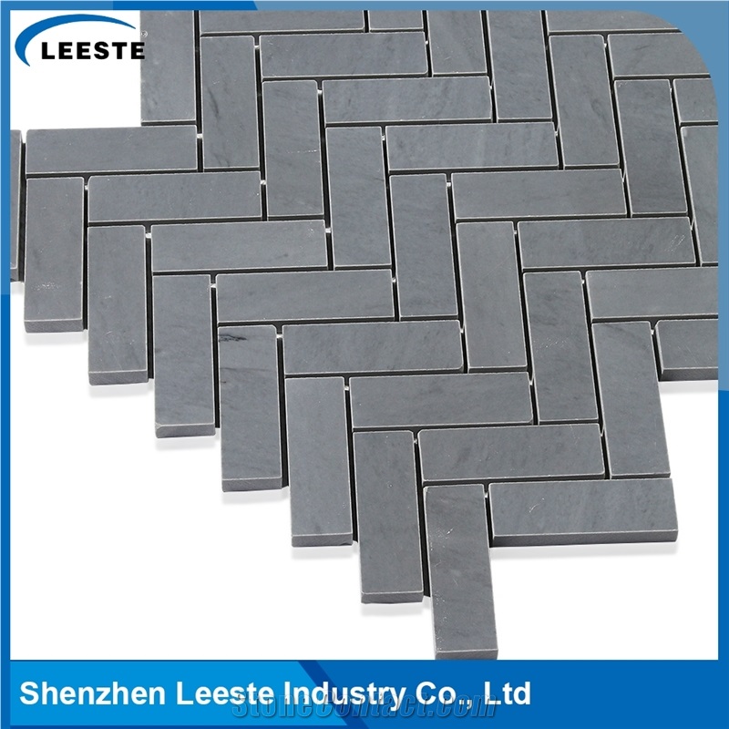 Chinese Bardigilio Marble Polished Herringbone Marble Mosaic Tiles