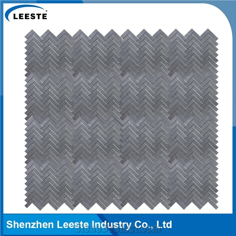 Chinese Bardigilio Marble Polished Herringbone Marble Mosaic Tiles