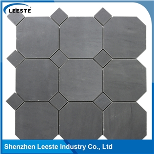 Chinese Bardigilio Marble Polished Octagon & Dot Marble Mosaic Tiles