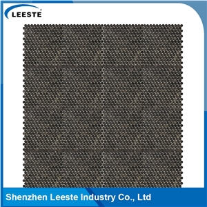 Chinese Dark Emperador Marble Polished Penny Round Marble Mosaic Tiles