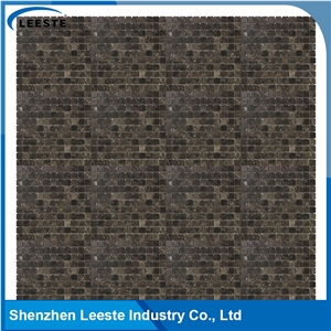 Chinese Dark Emperador Marble Polished Square Marble Mosaic Tiles