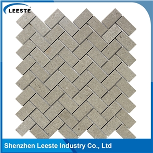 Cinderalla Grey Marble Polished Herringbone Marble Mosaic Tiles