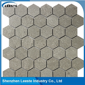 Cinderalla Grey Marble Polished Hexagon 2"X2"Mm Marble Mosaic Tiles