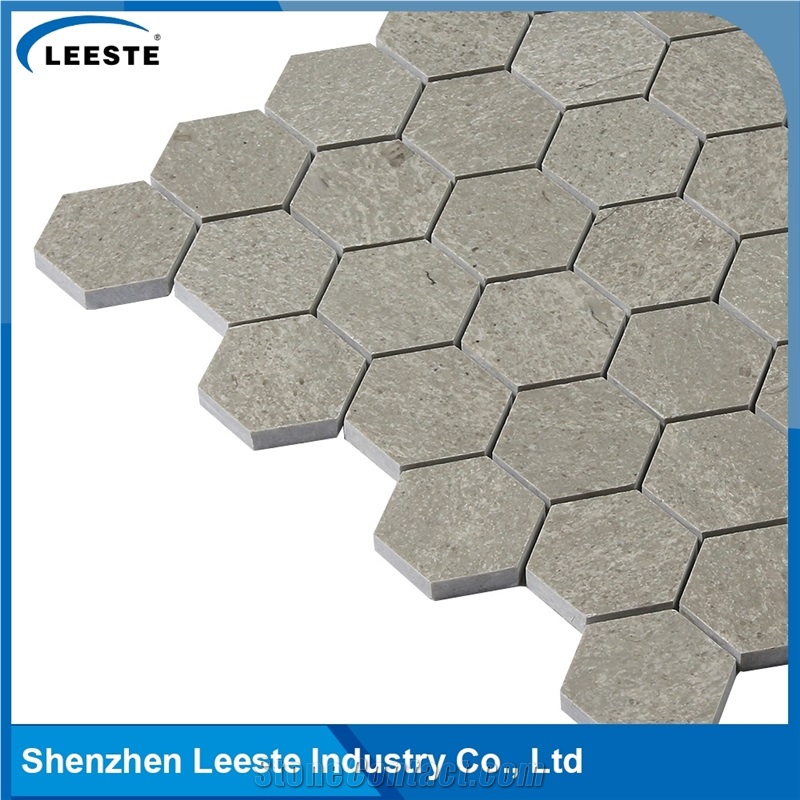 Cinderalla Grey Marble Polished Hexagon 2"X2"Mm Marble Mosaic Tiles