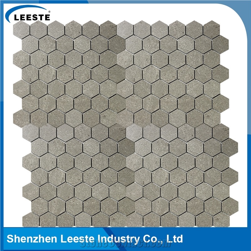 Cinderalla Grey Marble Polished Hexagon 2"X2"Mm Marble Mosaic Tiles