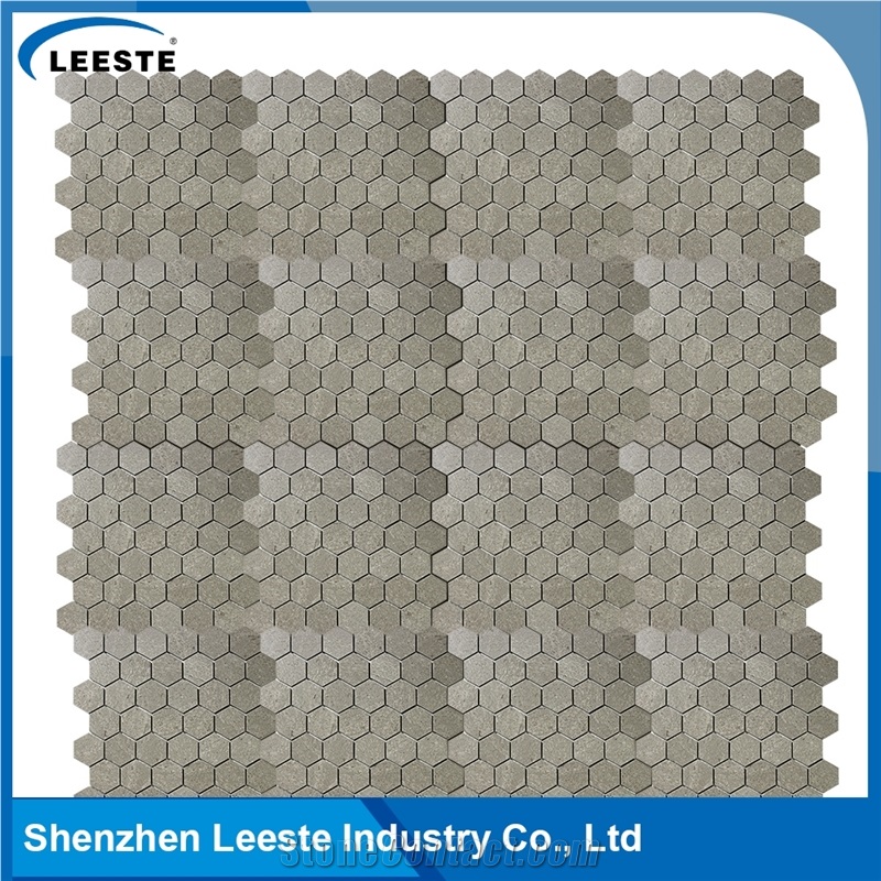 Cinderalla Grey Marble Polished Hexagon 2"X2"Mm Marble Mosaic Tiles
