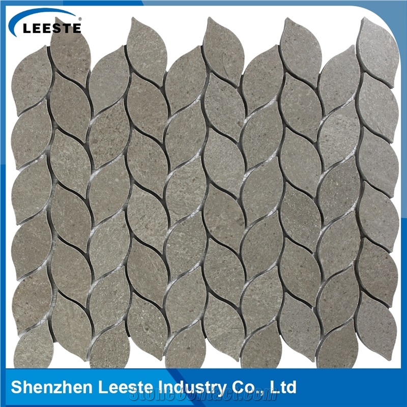 Cinderalla Grey Marble Polished Leaf Marble Mosaic Tiles