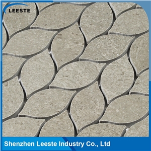 Cinderalla Grey Marble Polished Leaf Marble Mosaic Tiles