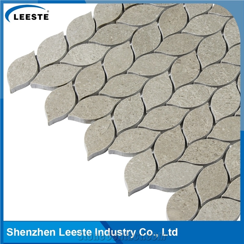Cinderalla Grey Marble Polished Leaf Marble Mosaic Tiles