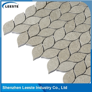 Cinderalla Grey Marble Polished Leaf Marble Mosaic Tiles