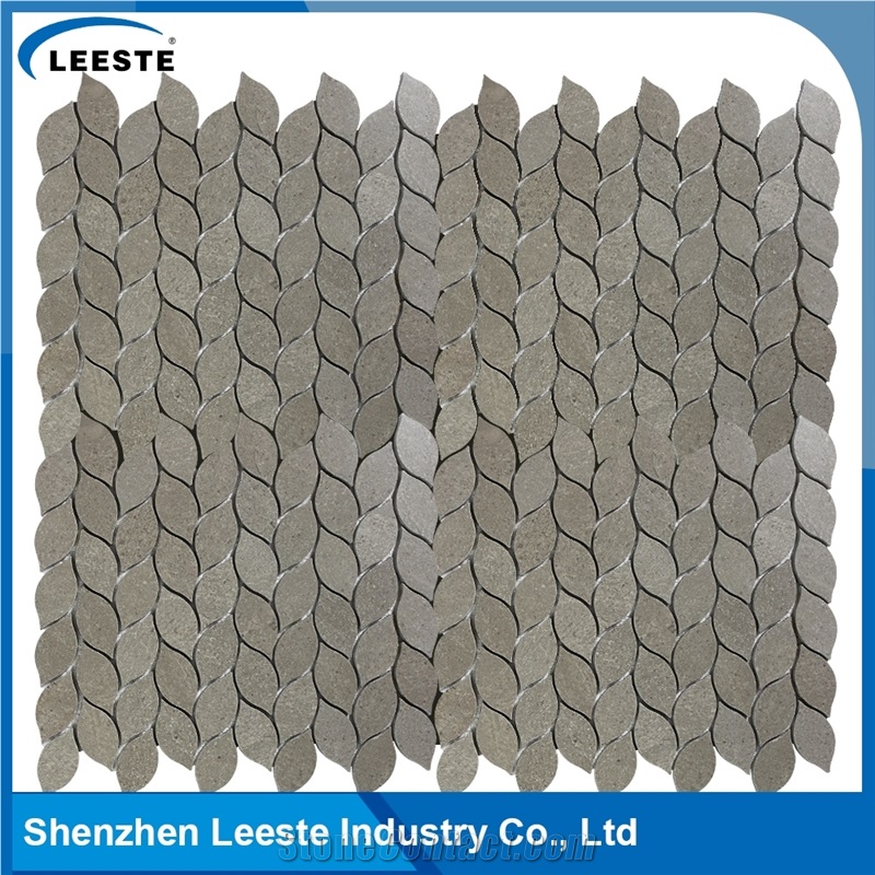 Cinderalla Grey Marble Polished Leaf Marble Mosaic Tiles