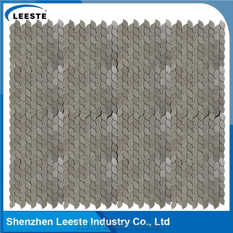 Cinderalla Grey Marble Polished Leaf Marble Mosaic Tiles