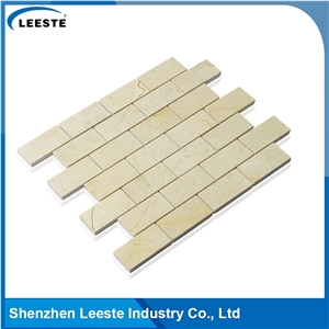 Crema Marfil Marble Polished Brick 1.5"X3"Mm Marble Mosaic Tiles