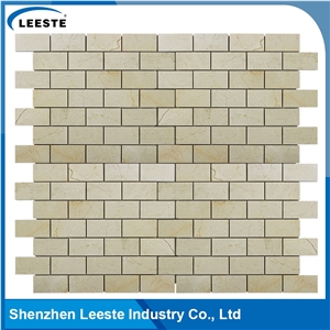 Crema Marfil Marble Polished Brick 1.5"X3"Mm Marble Mosaic Tiles
