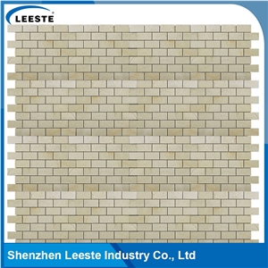 Crema Marfil Marble Polished Brick 1.5"X3"Mm Marble Mosaic Tiles
