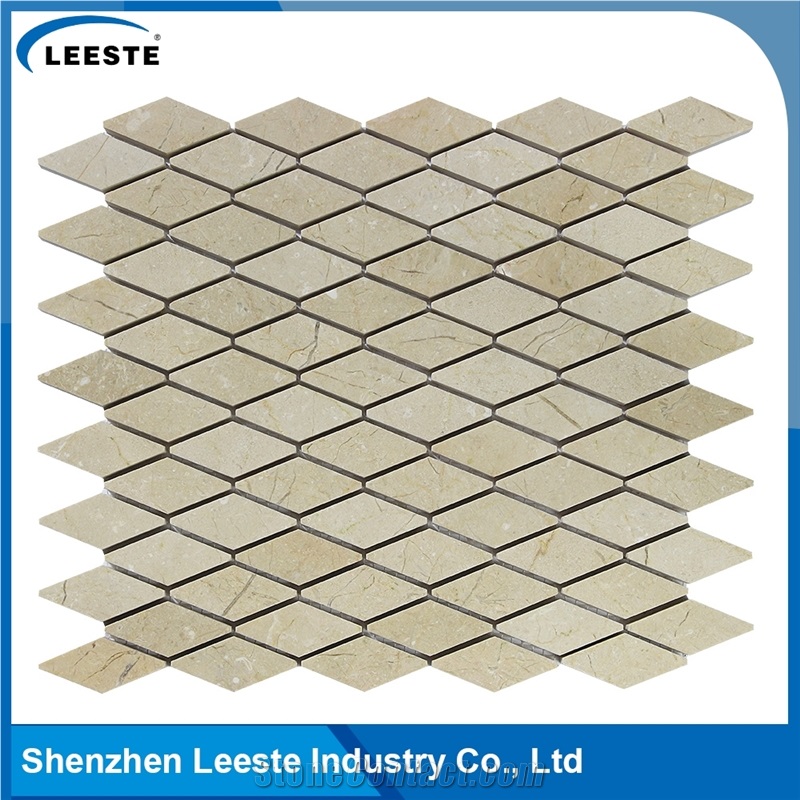 Crema Marfil Marble Polished Diamond Marble Mosaic Tiles