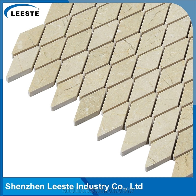 Crema Marfil Marble Polished Diamond Marble Mosaic Tiles