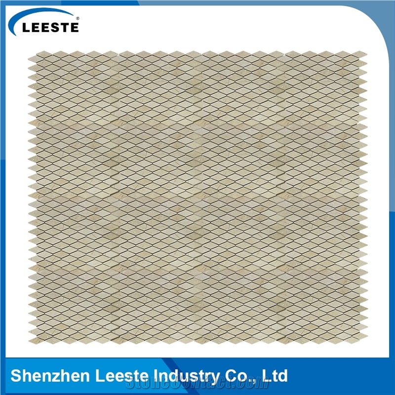 Crema Marfil Marble Polished Diamond Marble Mosaic Tiles
